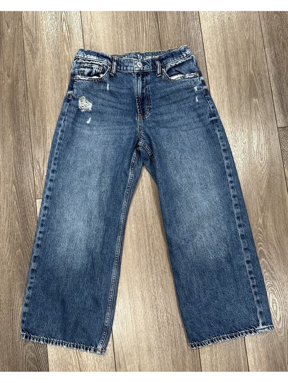 Gap Girls Low Stride Wide Leg Medium wash Jeans Adjustable waist Size 10